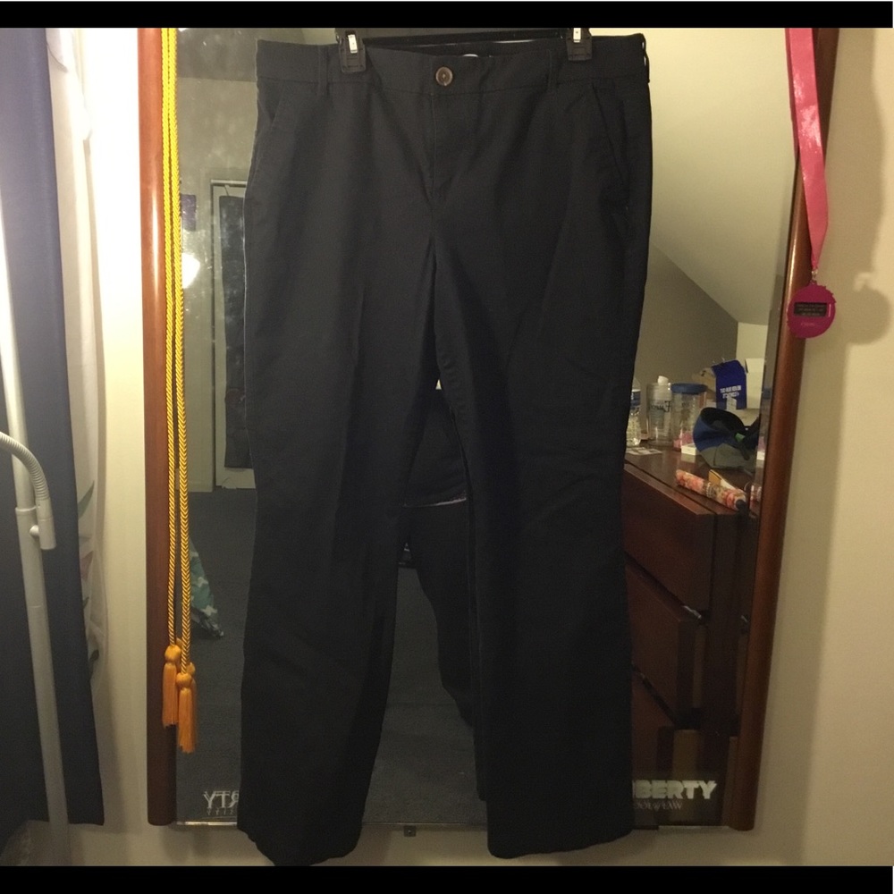 Black Boot-Cut Pants